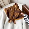 Retro Cotton And Linen Herringbone Pattern Small Square Scarf Silk Scarf Versatile Square Scarf Belt Silk Scarf Clothing With Neck Scarf