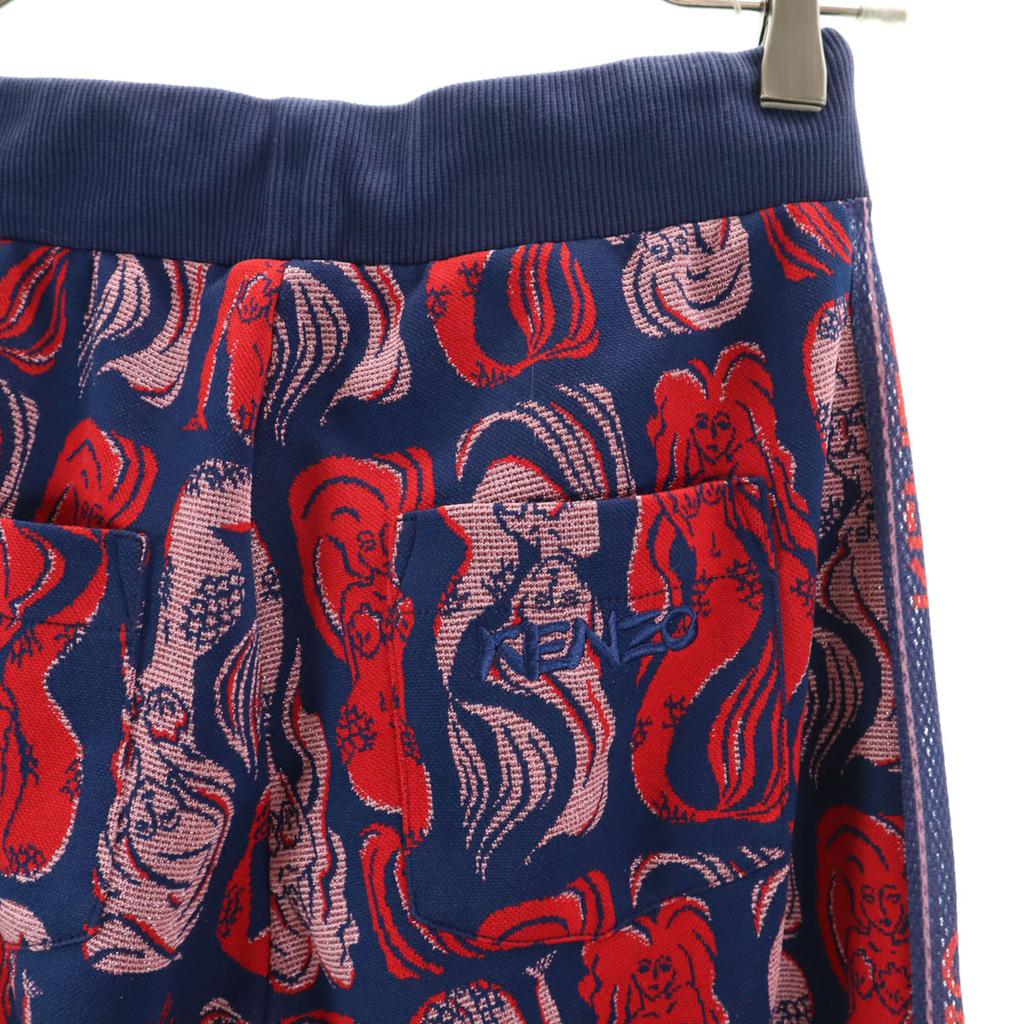 Kenzo Made In Portugal Long Pants XS Blue X Red Women Used