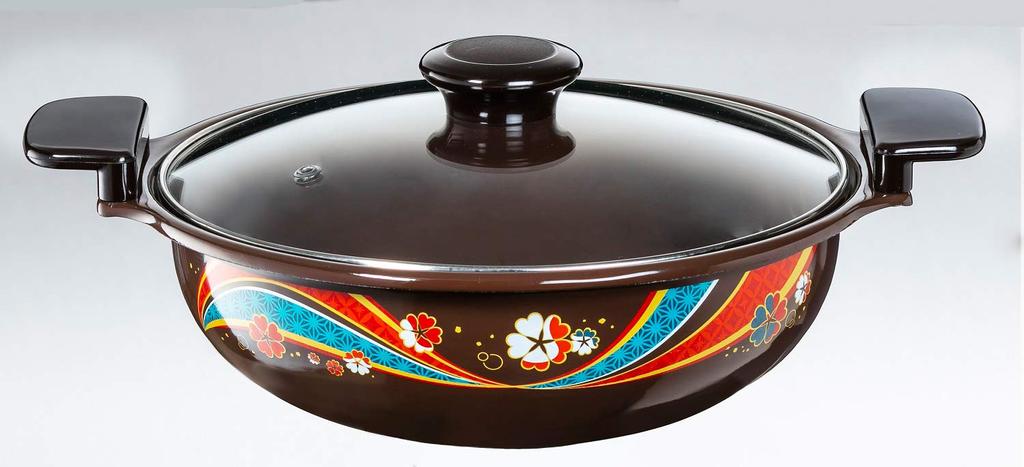 Takagi Metal Kagura Tabletop Induction (Hanraku) HA-KG24 Double-Handled Pot, Enamel, Compatible, 24cm, 2.7L
