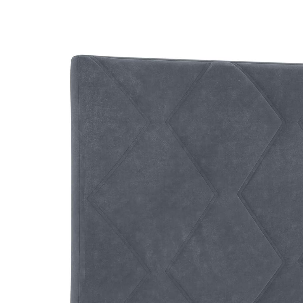 Boxspring Bed with Headboard Dark Grey 140 x 200 cm Velvet