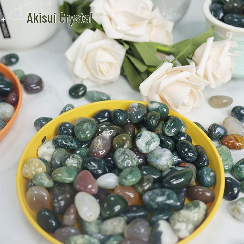 Natural Ocean Jasper & Indian Water Agate Raw Stone Pebbles - Fish Tank Substrate & Children's Gem Mining