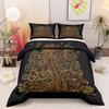 3 Piece Bedding Set Groot Dancing Music Notes Klimt Swirl Pattern Duvet Cover Set, Stylish Guardians Galaxy Bedding for Kids Teens Bedroom Decor