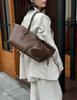 Duoduo Frosted Leather Tote Bag - New Styles, Simple, Large Capacity Shoulder Bag