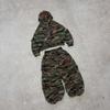 Vintage Camo Hoodie Mens Long Sleeve Pullover Streetwear Casual Sweatshirt