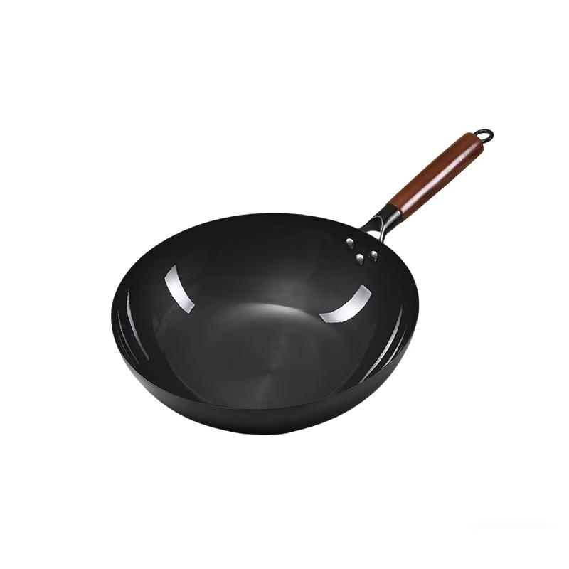 RoyaleStar Pre-Seasoned Traditional Round-Bottom Iron Wok