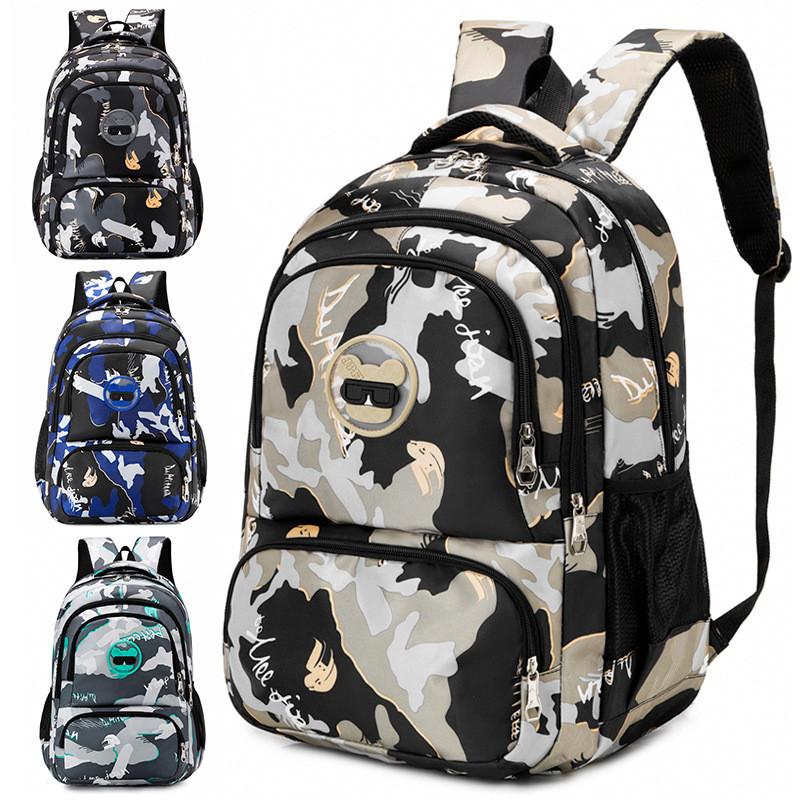 Printed Backpack Travel Fashionable Wear Resistant Schoolbag Student