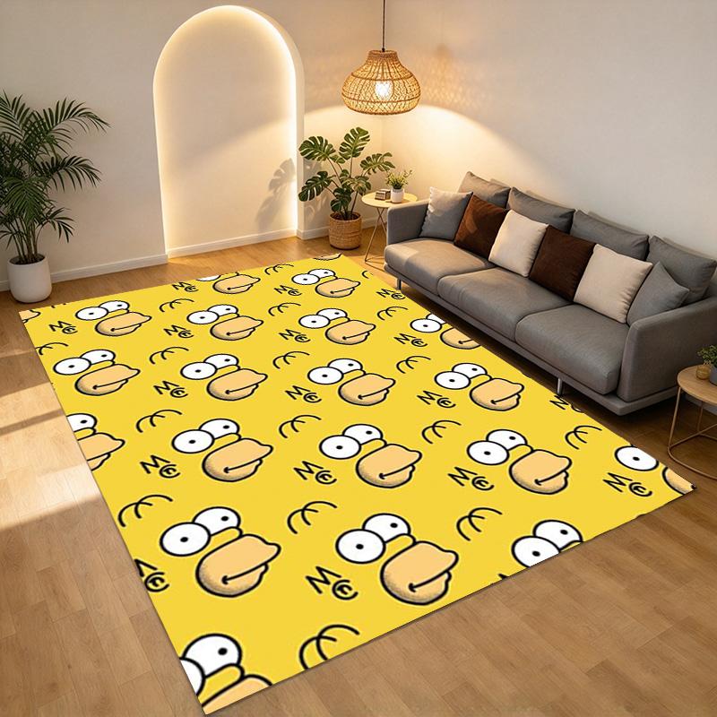 Yellow Faces Living Room Nonslip Area Rug Soft Carpet For Bedroom Game Playroom Sofa Office Home Decor Doormat Christmas Gift C926508