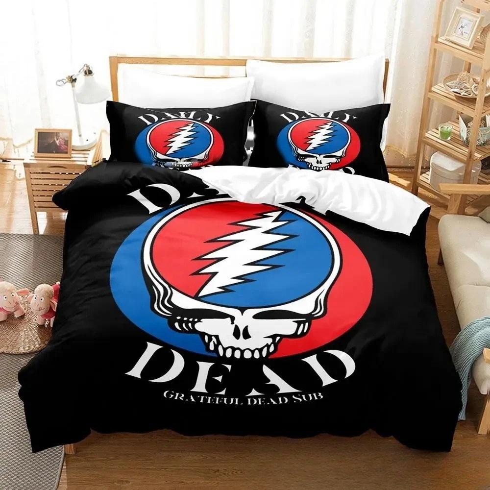 Fashion Rock Band G-Grateful Dead Bedding Set Cute Quilt Cover Bed Cover With Pillowcase Twin Single Queen King Size Boys Adults