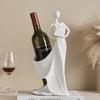 Creative Elegant Lady Resin Figurine Sculpture Modern Art Wine Rack Storage White Girl Figurine Craft Wine Rack Home Decor Gift