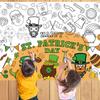 St. Patrick Coloring Poster, Happy St. Patrick Coloring Tablecloth With Design For St. Patrick's Day Crafts School Activities Party Decorations