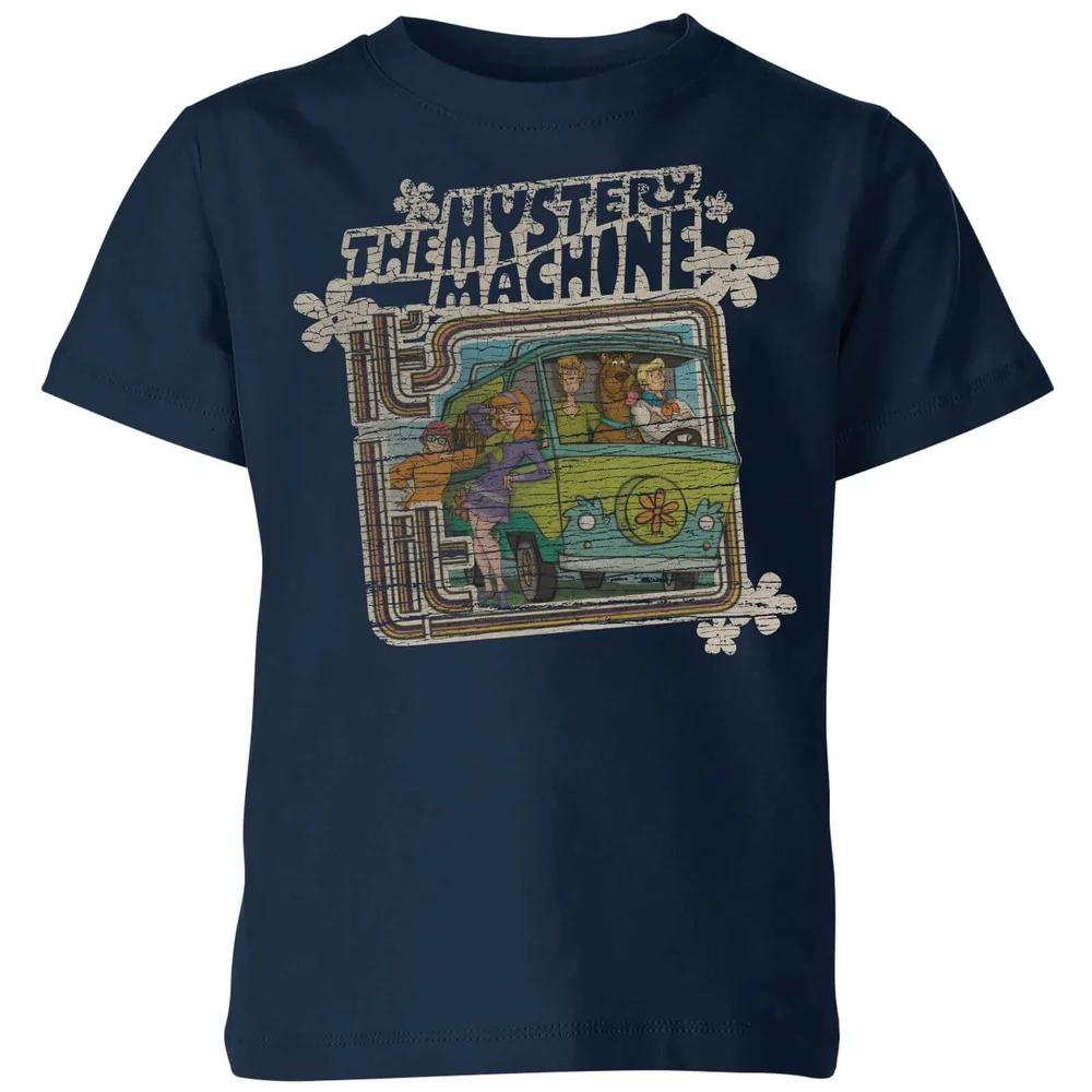Scooby Doo Mystery Machine Psychedelic Kids  T-Shirt - Navy - 3-4 Years 110