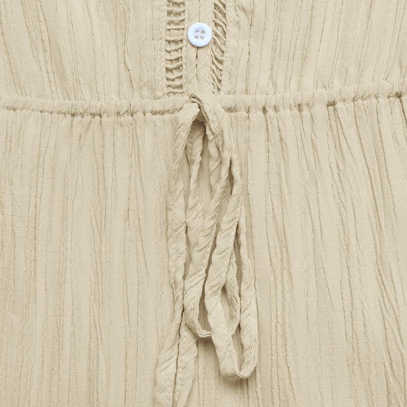 YYFS Women's Fashion Spring Fall Solid Color Print Long Sleeve V-Neck High Waist Casual Dresses