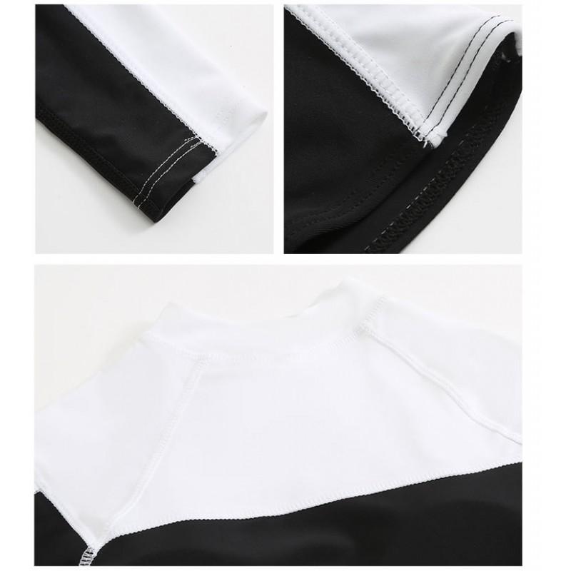 Womens High-Elastic Nylon Long-Sleeve One-Piece Swimsuit Surfing Swimming Hot Modest Fit Slimming Design