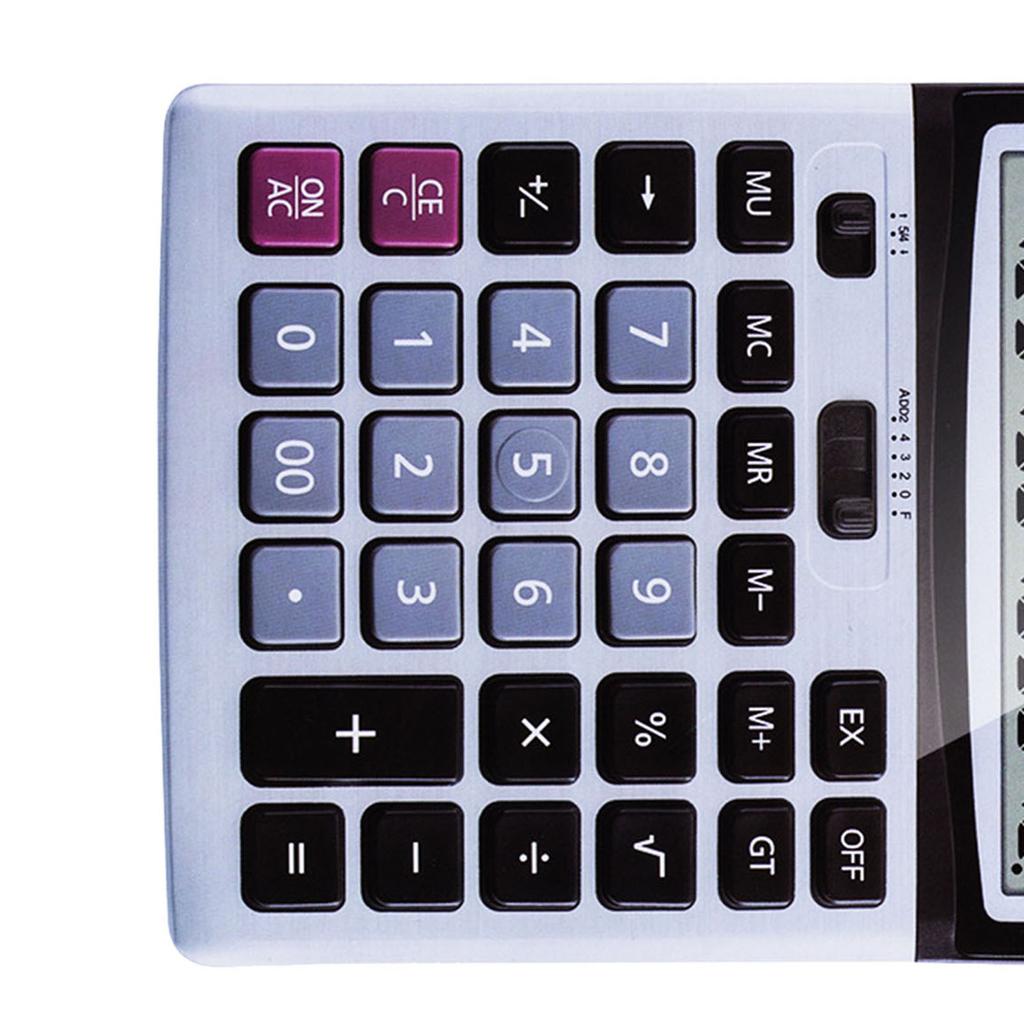 Dual Power Electronic Calculator Solar Powered Desktop Calculator 12 Digits Large Screen Calculators