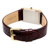 SEIKO Men's Watch Square Design Quartz SWR064 Champagne Gold Dial × Brown Leather Band