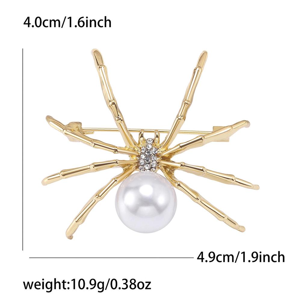 European & American Style Rhinestone Spider Brooch - Vintage High-End Unisex Clothing Accessory