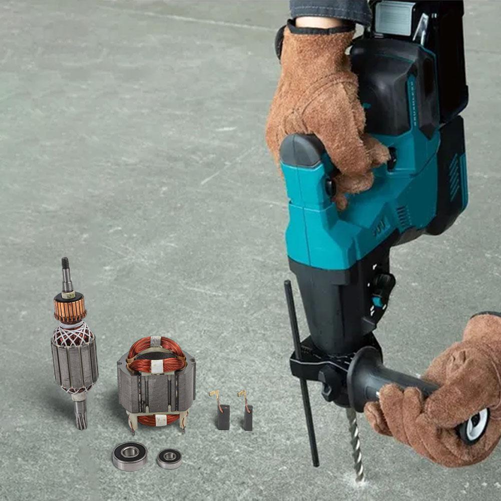 513633-7 Stator Roto Stator Set For HR4011C Compatibility Metal Construction 2 Bearings Included 2 Carbon Brushes Included