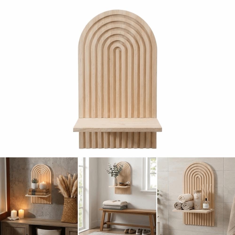 Bohemian Style Shelf Wall Decor Wall-mounted Hanging Shelf  Living Room Decor