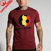 Belgium Flag Soccer Ball Printed Shirt Summer Daily Life Unisex Cotton Tshirt Belgian Soccer Fan Casual Wear Soccer Part Supplies
