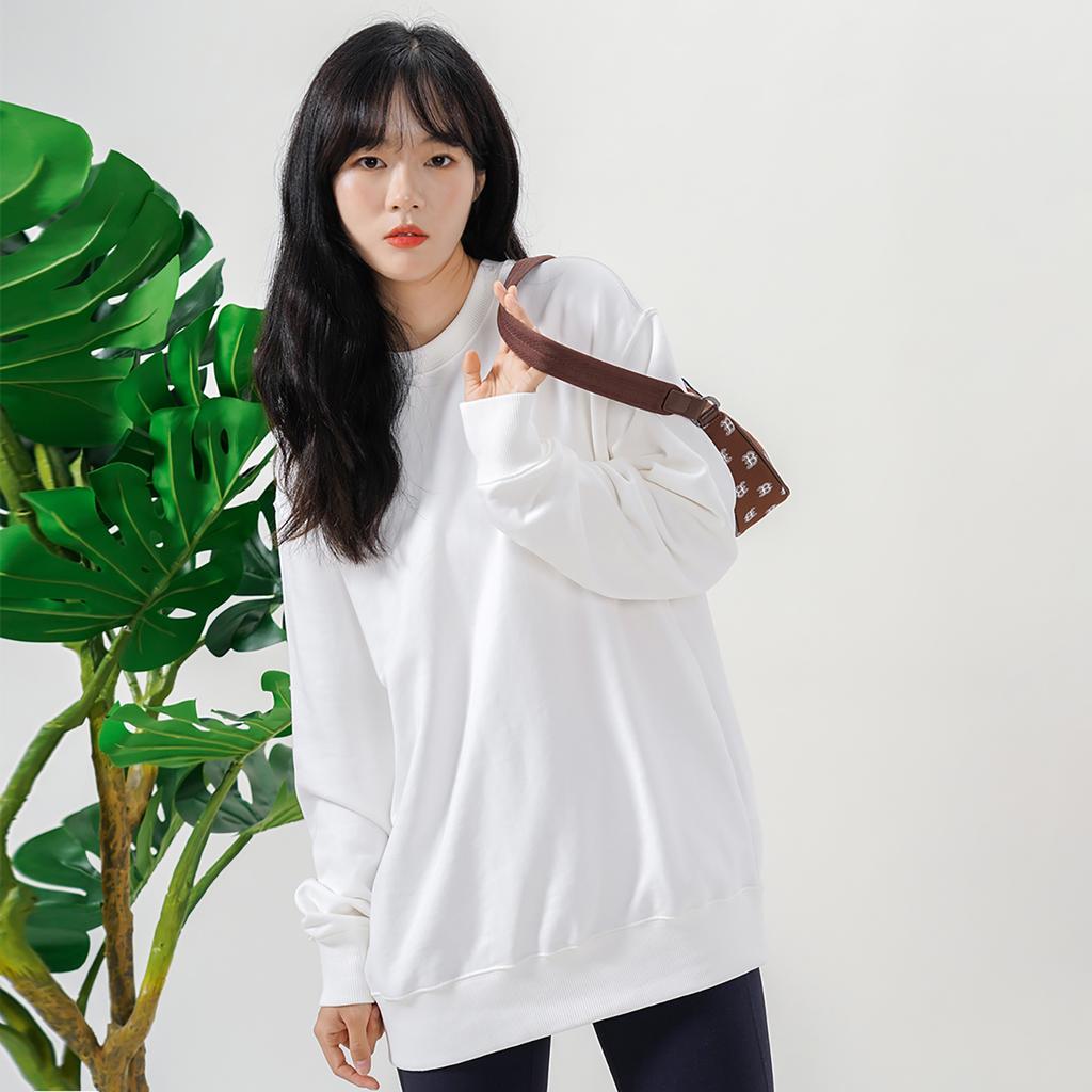 New MLB Sweatshirts Unisex Ivory White 3AMTB0124-50IVS