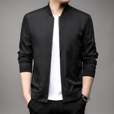 Handsome Spring Autumn Baseball Collar Business Casual Jacket Men's Spring Coat Jacket