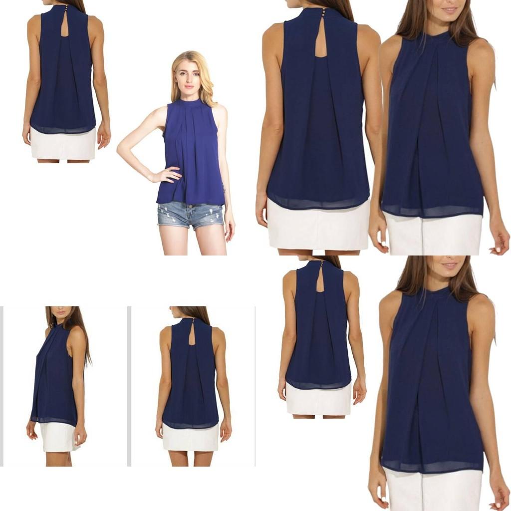 Elegante Blusa Estiva in Chiffon da Donna in 15 Splendidi Colori e 6 Taglie