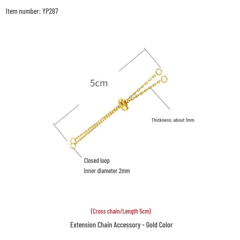 

Аксессуар из 18-каратного золота: Застежка-удлинитель для колье и браслета из стерлингового серебра (S925) S925 Silver