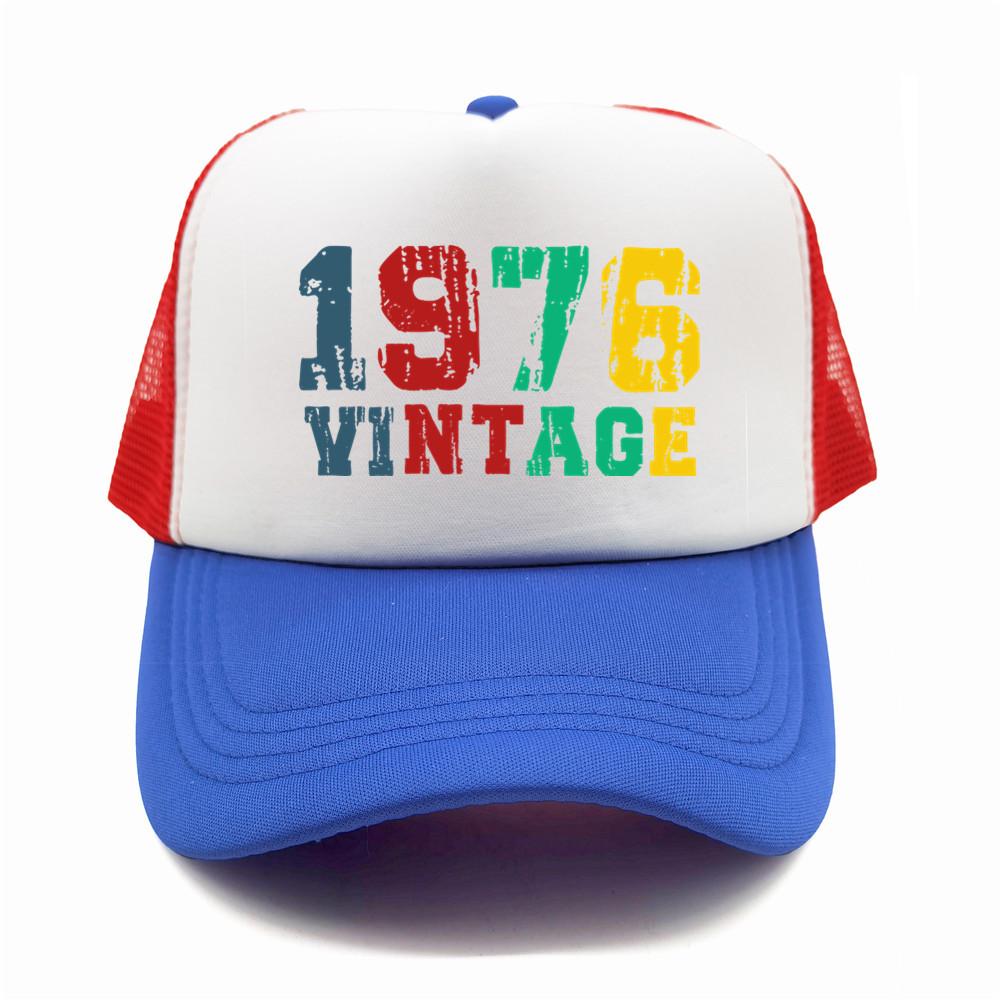 Made In 1976 Trucker Cap Unisex Birthday Gift Dad Hat Baseball Cap Unisex Outdoor Mesh Net Caps
