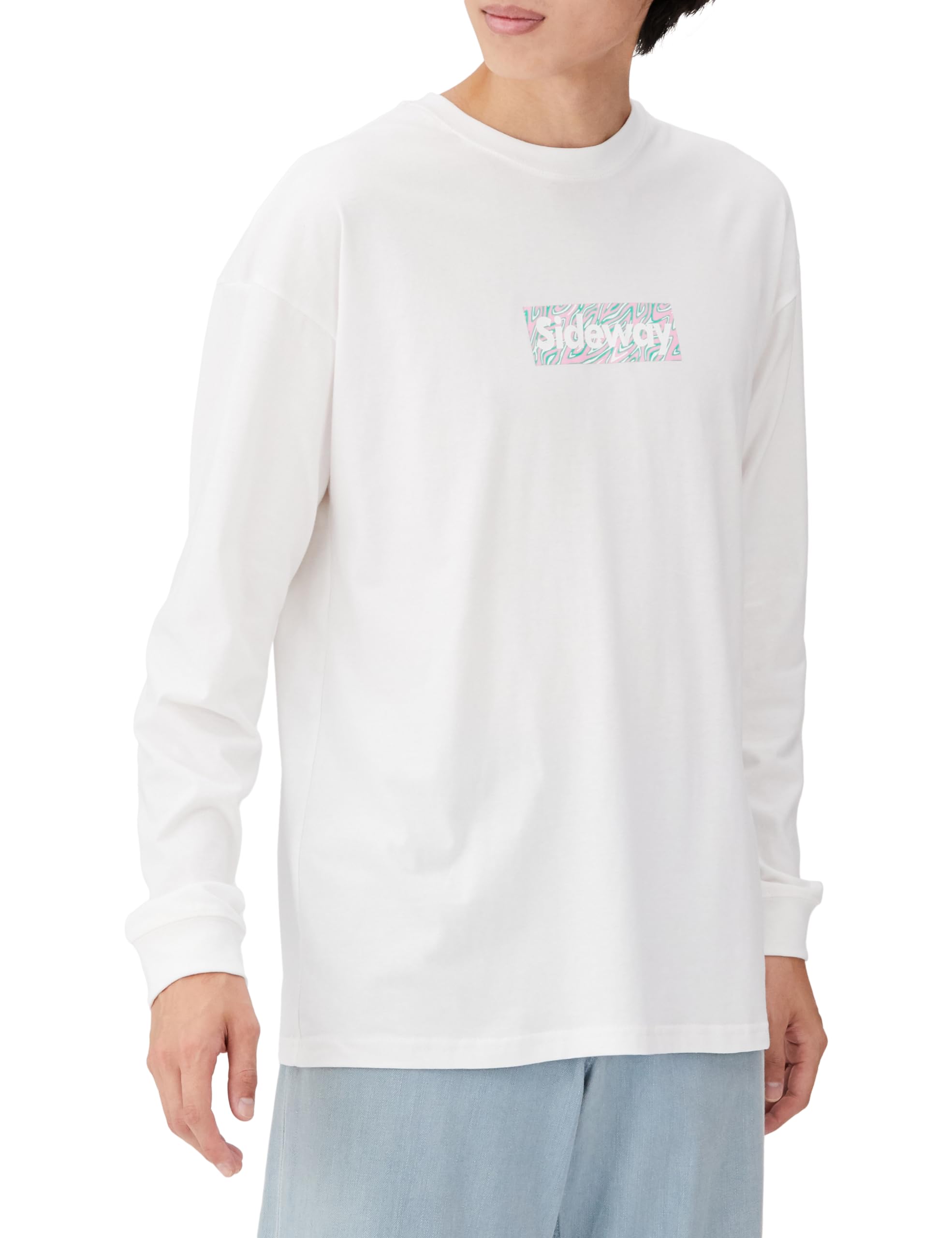 

Футболка мужская с длинным рукавом SIDEWAYSTANCE Box Logo 70160 белая [Improbes] белый