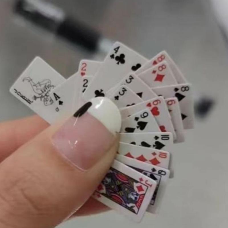 1-5set Portable Mini Poker Card Funny Cute Mini Playing Cards for Teens Adults Travel Toys Party Game Ideal Miniature Poker Card