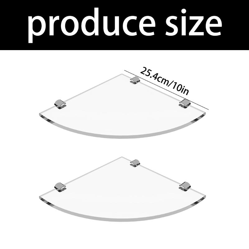 2 Stück Modernes Dreieckiges Acrylregal Doppeltes Acryl-Eck-Aufbewahrungsregal Für Dusch-Organizer Und Badezimmerdekorationen