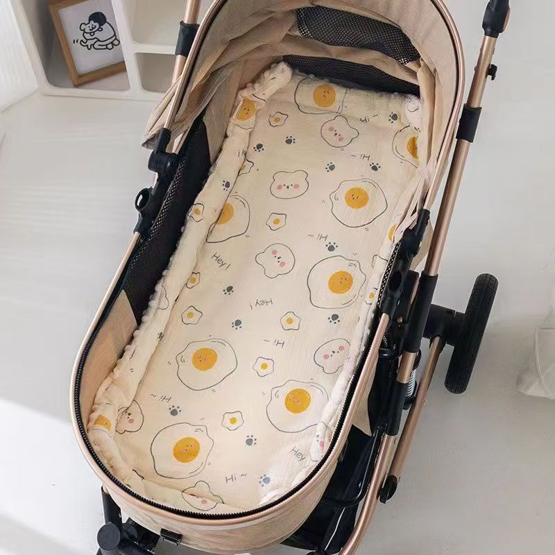 Soft Comfortable Baby Stroller Pad Newborn Thick Bean Fleece Cotton Cushion Wholesale Ready Stock