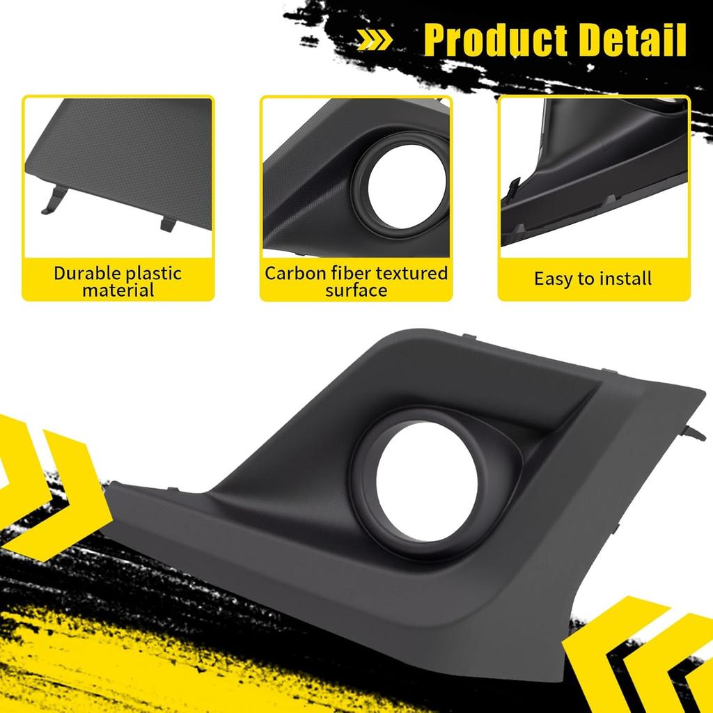 Left Fog Light Bezel Cover Compatible with Subaru Crosstrek 2018-, Left Driver Side Lamp Trim Cover with Fog Light Hole Replaces 57731FL092 SU1038121