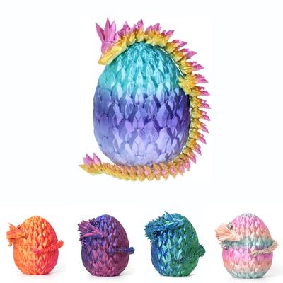 Mystery Dragon With Egg, 3D Printed Dragon With Egg, Full Articulated Flexible Dragon With Eggs, 3D Printed Gift Toy