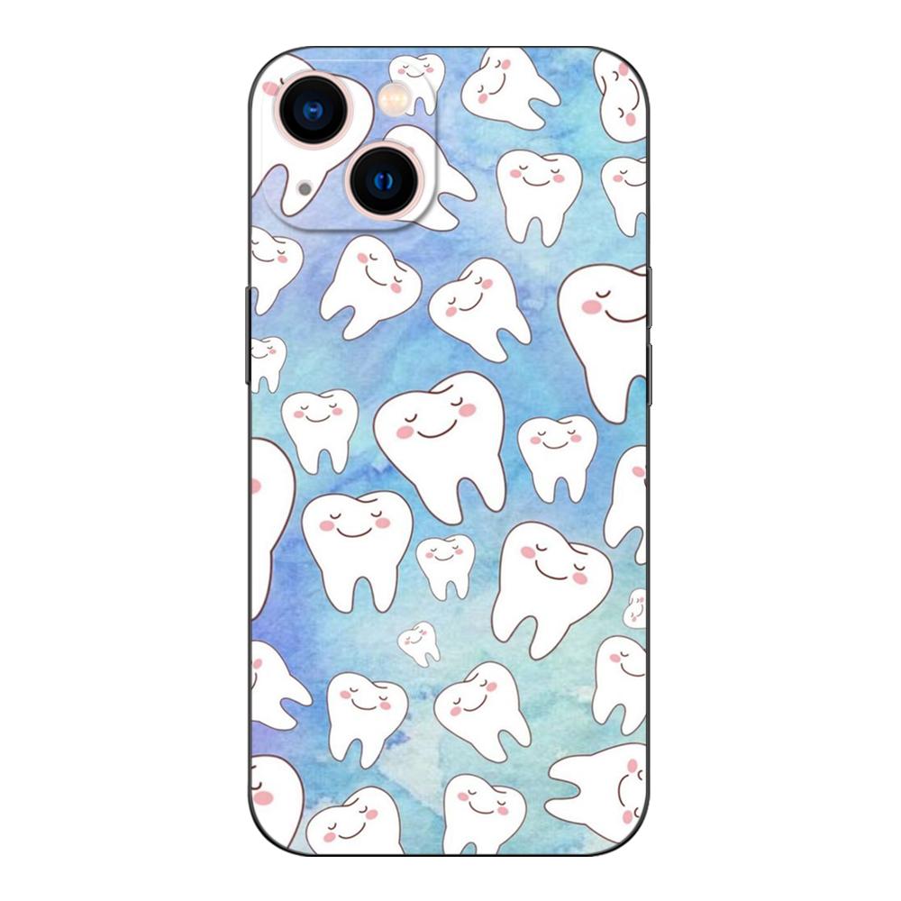 Black Tpu Case For Motorola Moto G52 G42 G60 4G G60S G71 G9 Play Plus Power One 5G Ace Dentist tooth pattern