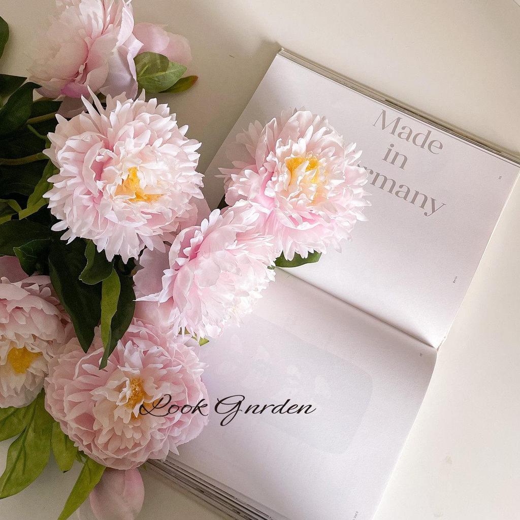 Lu Ke Premium Peony Silk Flower Bouquet for Living Room & Dining Table Decoration