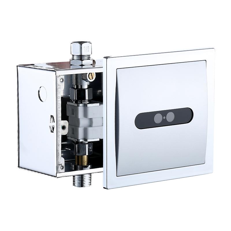 Hot Sale Touchless Brass AC and DC Concealed Sensor Urinal Flushing Valve серебряный