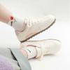Round Toe Flat Bottom Dexun Shoes Fashionable and Versatile Women's Shoes Comfortable Sports Shoes Casual White Shoes