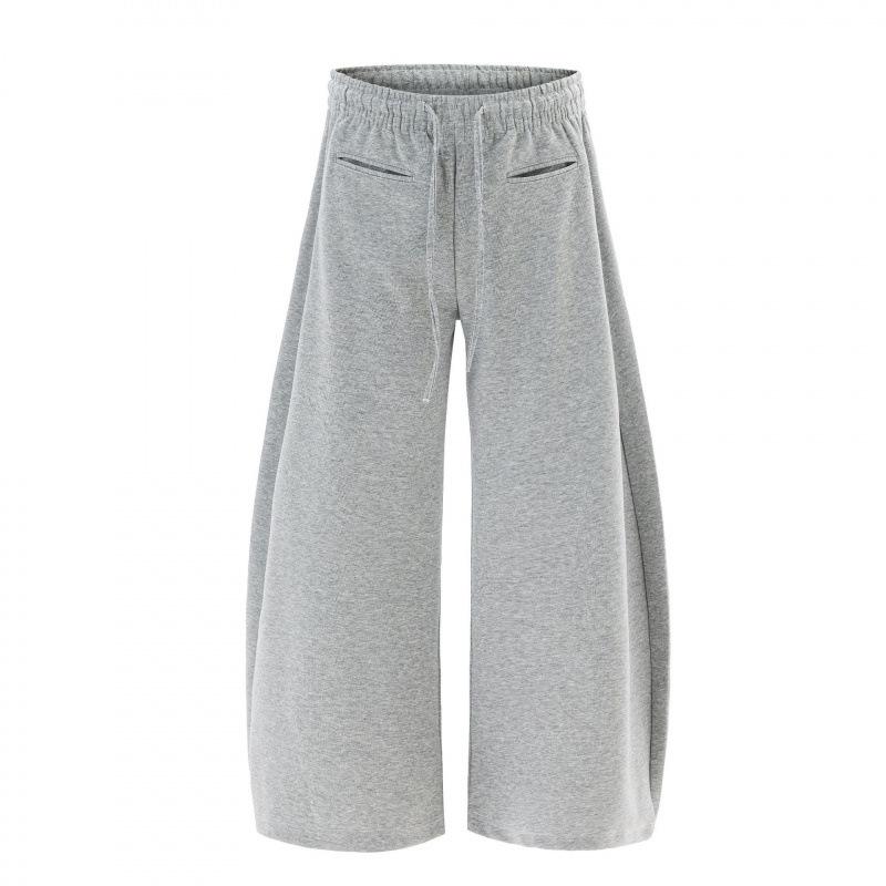 

Guan Qu 26 Spring Collection: Unisex Retro Wide-Leg Casual Pants S сірий колір