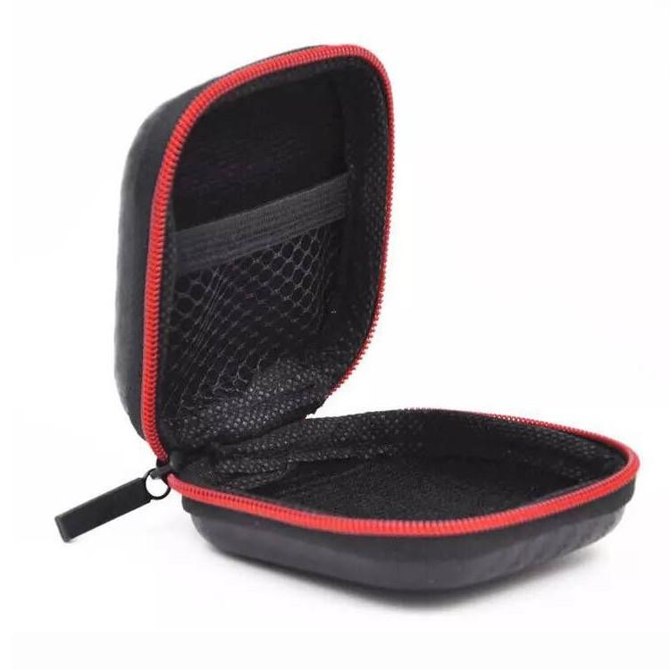 Colorful Bluetooth Earphone & Cable Storage EVA Bag with Zipper Straw Pattern