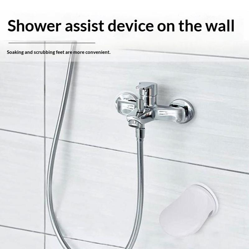 Shower Foot Rest Suction Cup Non Slip Surface Strong Grip Bathroom Foot Stand for Shaving Washing Adults Kids Elderly