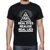 Echte Augen erkennen echte Lügen Illuminati Dreieck T-Shirt