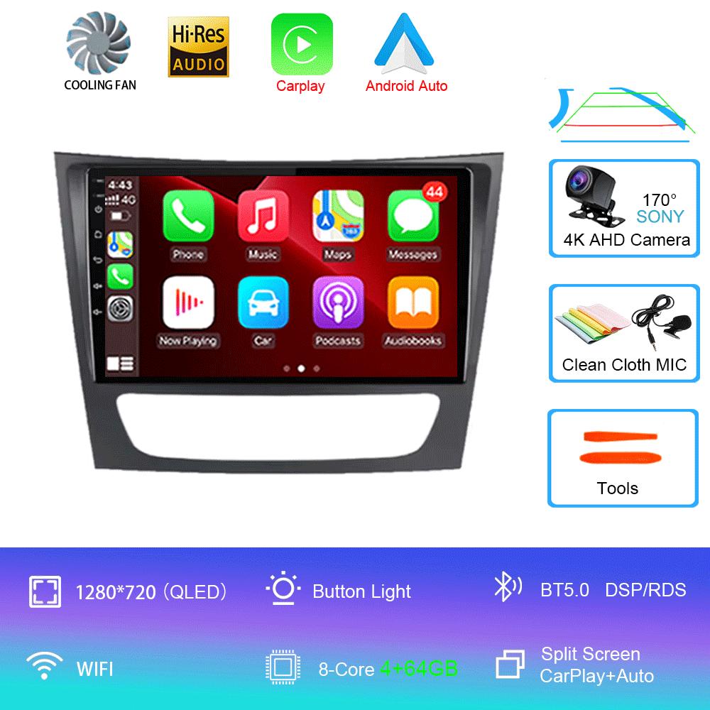 Car Radio Android 14 For Mercedes Benz E Class S211 W211 2002 - 2009 CLS Class C219 2004 - 2010 Carplay GPS Head Unit 2Din Video