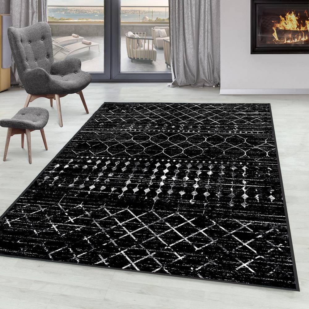 

Моющийся ковер с принтом Rovigo Home RVG0111-SD1167 50x80 чёрный