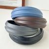 Korean Vintage Wide Hairband For Women PU Leather Solid Color Headbands Simple Temperament Elegant Hair Hoop Tie Hair Accessories Headwear