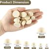 5-100Pcs Natural Half Wooden Beads 12/15/20/25/30mm Half Unfinished Wood Balls Split Wood Beads for DIY Craft Toy Home Decor