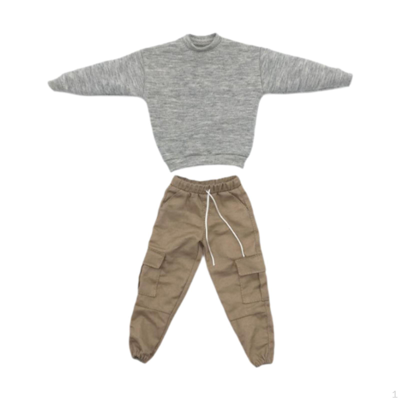 

Шикарный комплект из свитера и штанов для 12-дюймовых фигурок серый