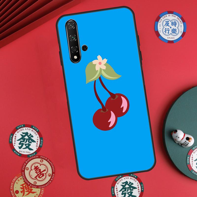 Cherry Pattern For Huawei Nova Y73 Y72 Y61 Y91 Y90 Y70 Y60 12s 12i 11i 8i 9 10 SE P60 Pro P30 P40 Lite Case