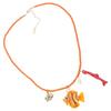 Trendy Oceanics Themed Adjustable Necklace With Shell Fish Charm Resin Jewelry for Daily Wear