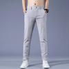 Summer popular casual ice silk nylon trousers men's summer thin slim straight casual trousers men's trendy all-match